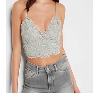 Express lace cropped cami size medium